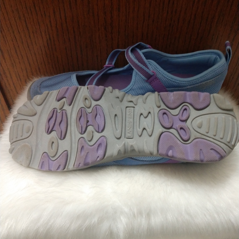 Women’s Comfort Mary Jane Sneakers in Light Blue and Lavender